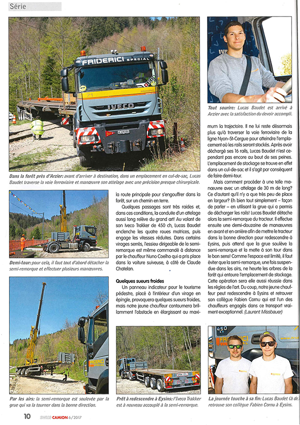 Friderici Special News A 30m Long Carriage Magazine Swiss Camion 2017 03