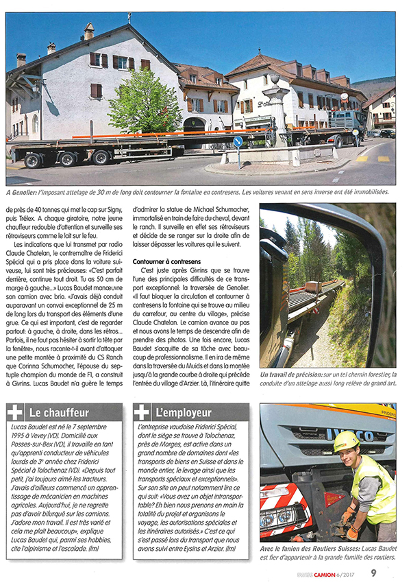 Friderici Special News Ein 30 M Langer Wagen Magazin Swiss Camion 2017 02