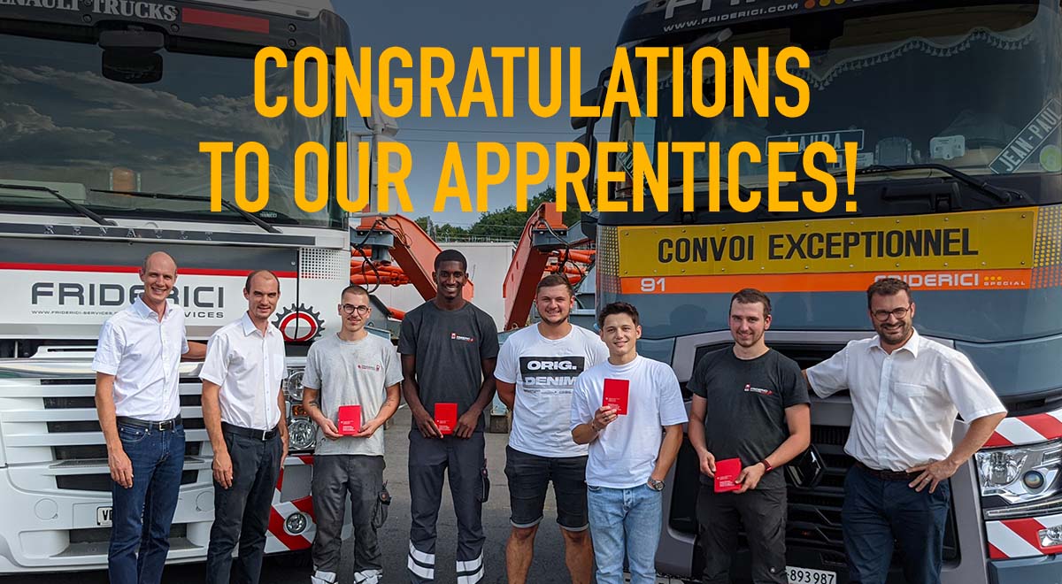 Congratulations to our apprentices!
