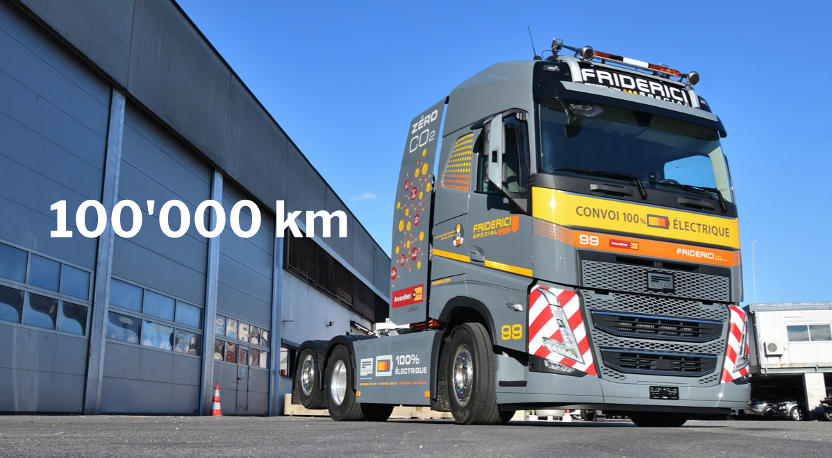 Thumbnail of the article: Our 100% electric truck celebrates its 100’000 km!
